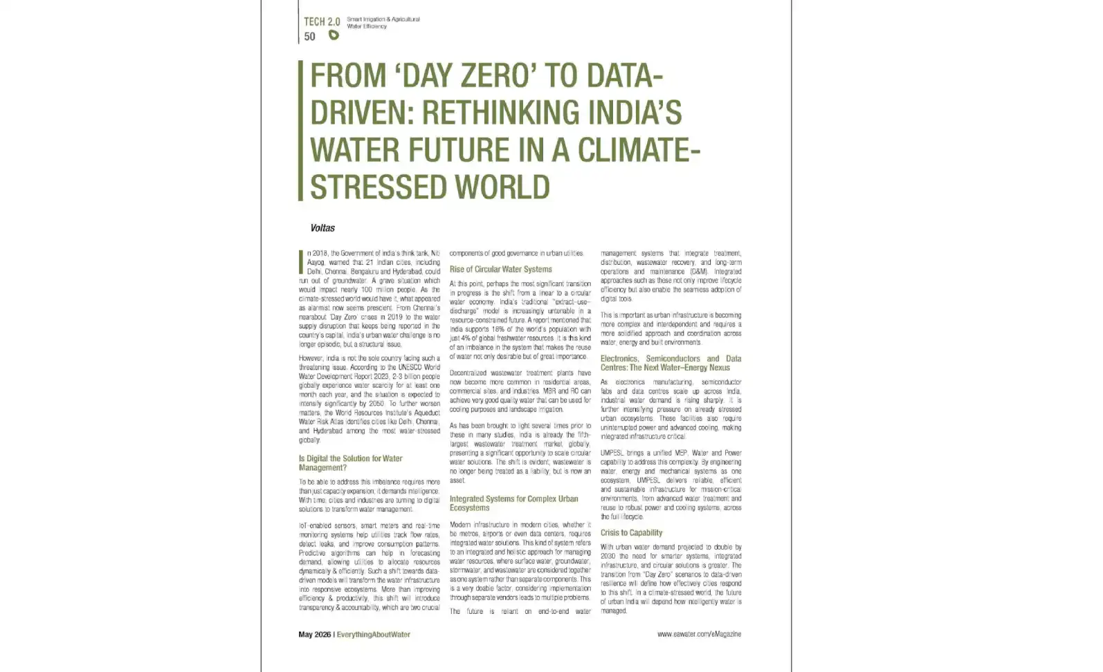 From 'Day Zero' to Data-Driven: Rethinking India's Water Future in a Climate Stressed World